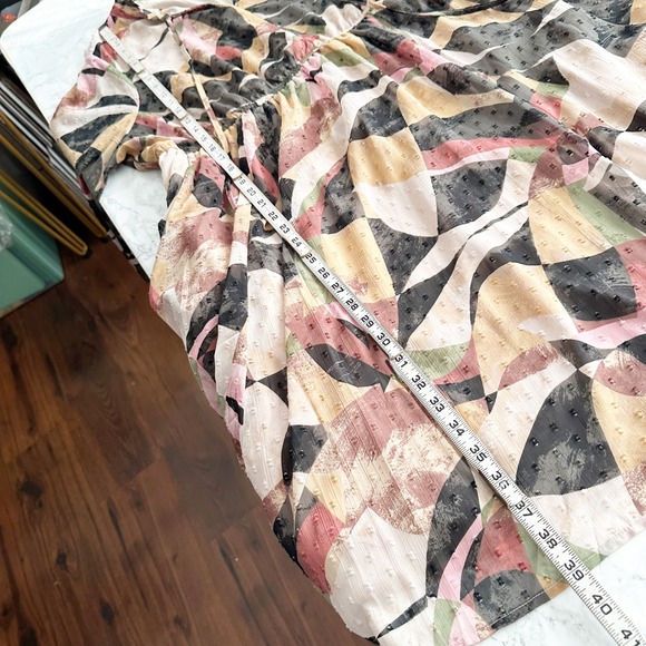 Torrid Clip Dot Abstract Geo Print Chiffon V Neck 3/4 Sleeve Dress Size 2X‎ - Picture 11 of 13